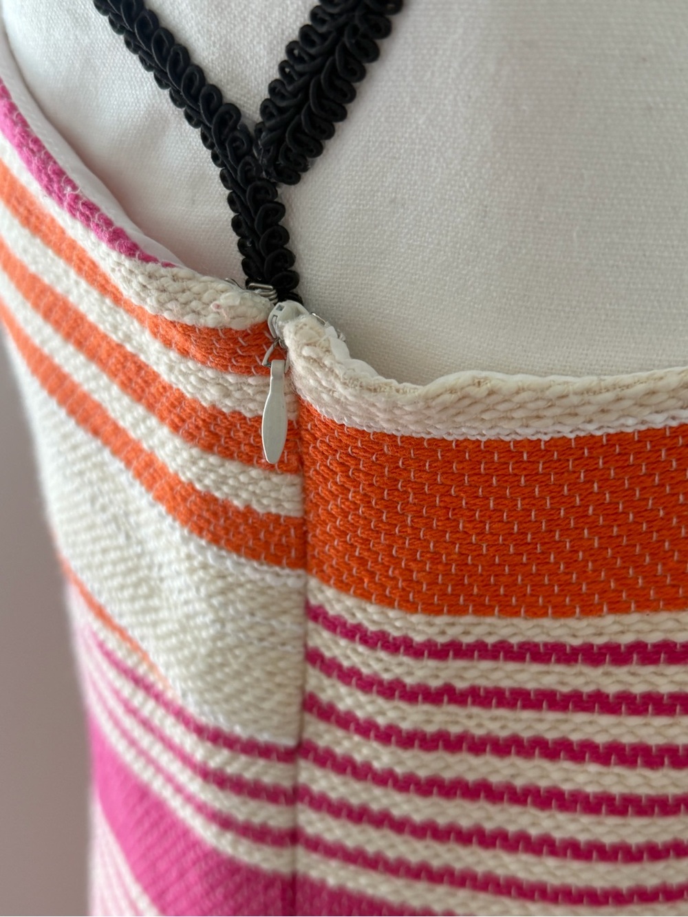 Hutch Cream, Pink, and Orange Striped Button Front Sundress - Picture 7 of 13